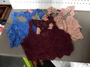 3-New Lace Bralets Size L