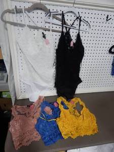 3-New Bralets Size M & 2-New Body Suits Size M