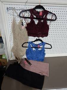 2-New Lace Bralets Size S, 1-Body Suit & 2-Pair Of Leggings Size S