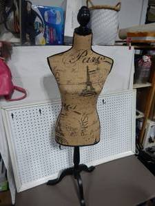 French Top Half Mannequin Adjustable Height (One Leg Needs To Be Reattached