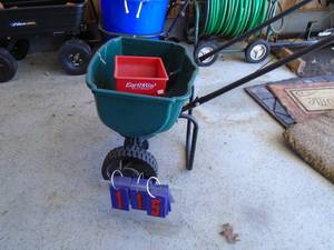 Ace fertilizer spreader & grass seeder. As shown.