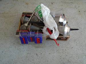 Solar lights & globes. As shown.