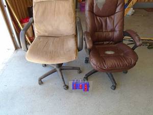 Qty of 2 used office chairs. As shown.
