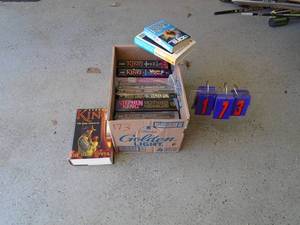 Flat of Stephen King books. As shown.