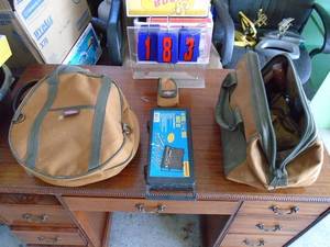 Bucket Boss case with jumper cables & misc tools. As shown.
