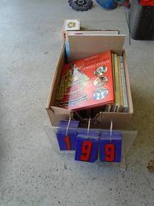 Box of cross stitch & sewing books. As shown.