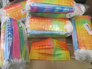 6 pks Variegated Disposable Masks...