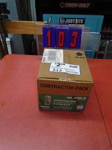 New box of inverted joist hangers. 2 x 6 or 2 x 8. 25 pcs. As shown.