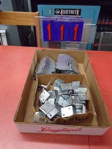 Flat of angle brackets. Approx 50 pcs. As shown.