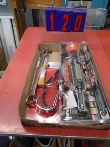 Flat of tools Powerhammer, wrench, stethescope etc. As shown.