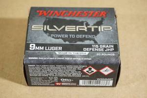 20 Winchester Silvertip 9mm Luger 115 Gr Defense JHP Ammo