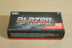 50 CCI Blazer 9mm Luger 115 Gr FMJ Aluminum Case Ammo