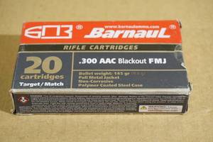 20 Barnaul .300 AAC Blackout 145 Gr FMJ Ammo
