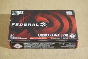 20 Federal American Eagle .300 Blackout 220 Gr Subsonic Ammo