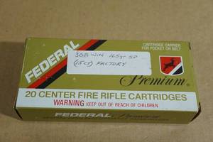15 Federal Premium .308 Win 165 Gr SP Ammo