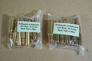 40 Reloaded .223 Rem 52 Gr A-Max Red Tip Ammo