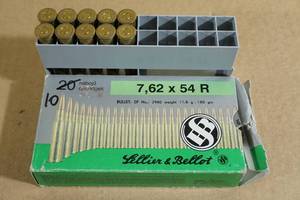 10 Sellier & Bellot 7.62 x 54R 180 Gr SP Ammo
