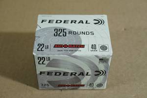 325 Federal Automatch .22 LR 40 Gr Ammo