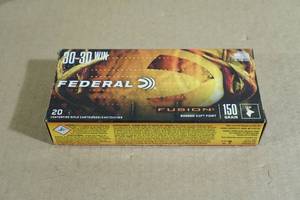 20 Federal Fusion .30-30 Win 150 Gr Bonded SP Ammo