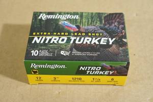 10 Remington Nitro Turkey 12 Gauge 3 6 Shot Shotshells