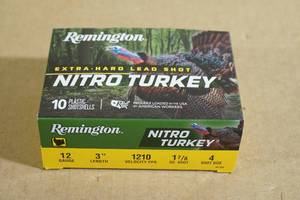 10 Remington Nitro Turkey 12 Gauge 3 4 Shot Shotshells