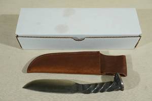 CST6 Carbon Steel Railroad Spike Fixed Blade Knife