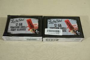 Lucky Shot 12 Ga Shotgun Shell Theme Shot Glasses