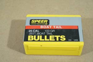100 Speer 25 Cal .257 100 Gr Boat Tail Bullets