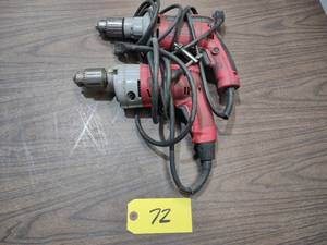 lot 72 image: (2) Milwaukee Magnum Drills...
