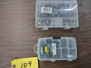 lot 109 image: Small Machine Screws & Hose Clamps...
