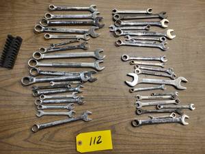 lot 112 image: Assorted Standard Wrenches...