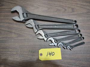 lot 140 image: Set of (6) Original Crescent Wrench...