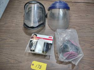 lot 178 image: Face Shields, Respirator, & Ear Muf...