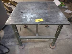 lot 31 image: Steel Welding Table, 36x36x31, 34...