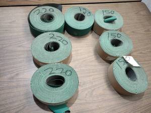 lot 183 image: 3 Abrasive Rolls, 120-220 Grit...