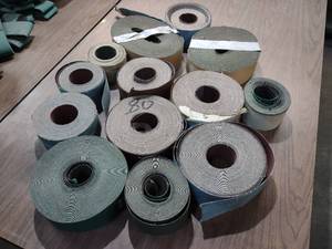 lot 184 image: 3 Abrasive Rolls, 60-80 Grit...