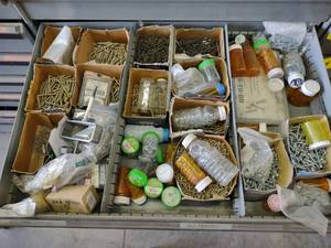 lot 237 image: Content of Drawer Including Hardwar...