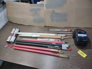 lot 252 image: Assorted Welding Rods & Hood...