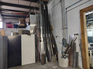 lot 281 image: Assorted Metals Stock  with Rack & ...