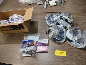 lot 327 image: Respirator, (17) Filters, & (4) Hea...