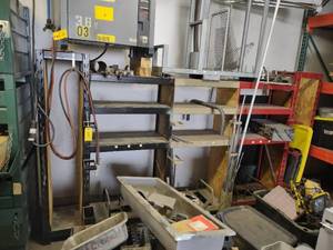lot 347 image: Steel Rack with Contents, 130x17x66...