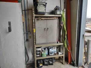 lot 346 image: Shelf Unit & 2 Door Cabinet with Co...