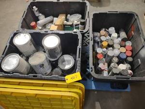 lot 407 image: (3) Tubs of Assorted Paints & Misc....