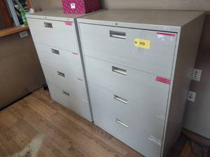 lot 410 image: (2) 4 Drawer Lateral Files with Off...