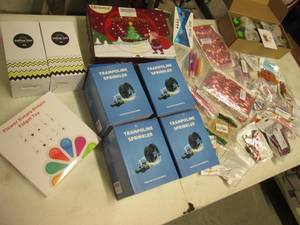 Trampoline sprinklers, coffee mugs,...