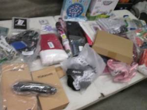 Electronics, clothing, dcor, wate...