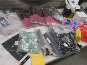 Clothing, wine tumblers, hair exten...