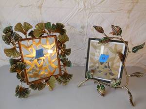 lot 15 image: 2-Fancy Heavy Metal Frames-16-12 Tall Very Ornate