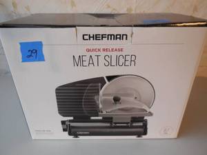 lot 29 image: Chefman Meat Slicer-Never Used- In Original Box
