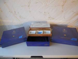 lot 31 image: Shanik Acacia Cheese Board Sets. 1-Opned, 2-Never Opened